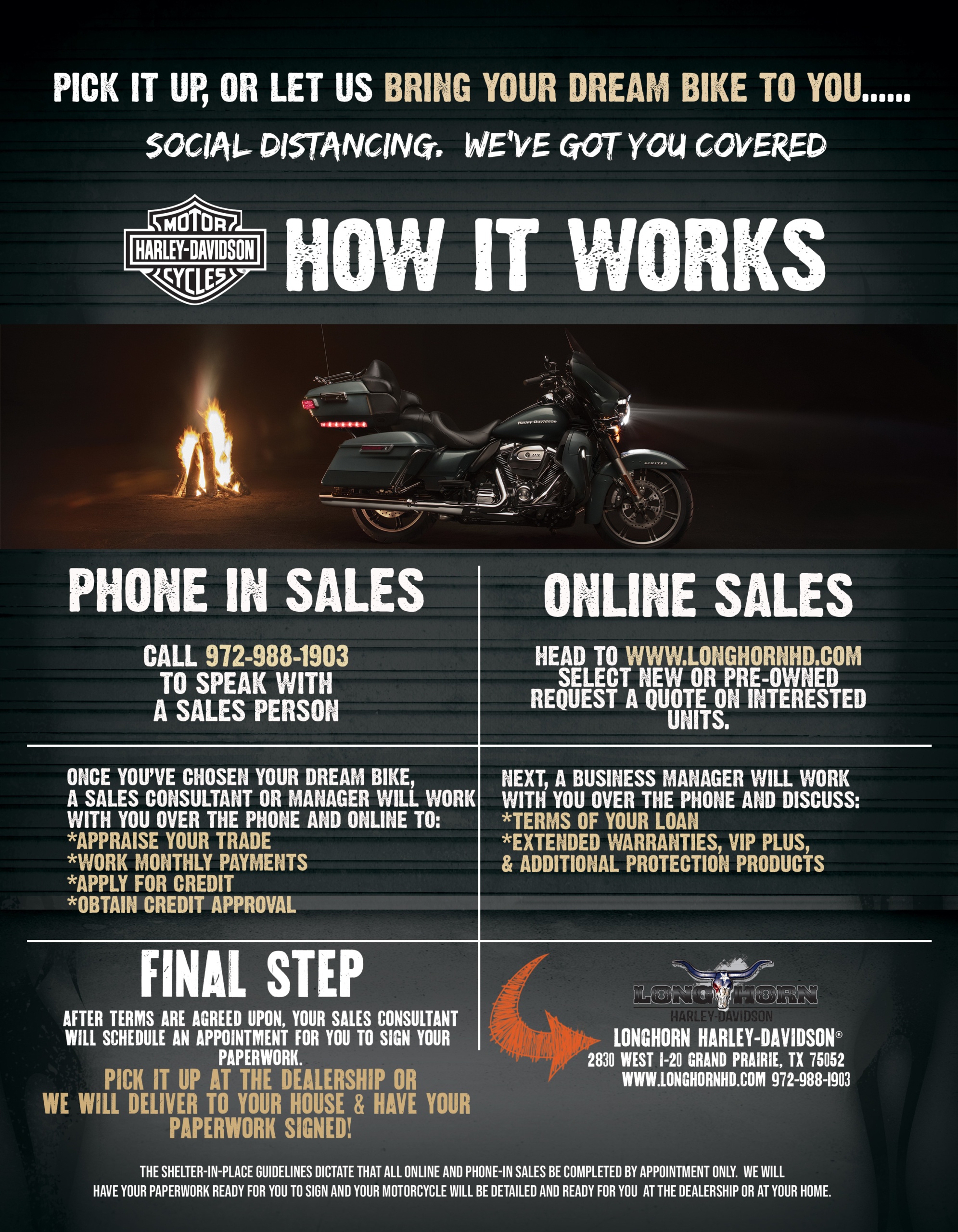 Buy a Harley-Davidson motorcycle from home; how it works